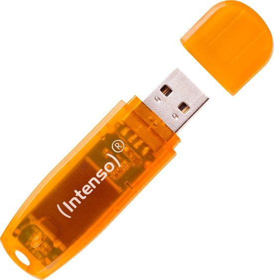Intenso Rainbow Line USB stick 64GB - Orange - USB 2.0