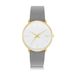 Audi collection Polshorloge dames horloge, lichtgoud/wit/grijs 3102400200, grijs, Klassiek