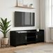 Maison Exclusive - Meuble TV, dimensions 130 x 33 x 47 cm, en panneaux de particules imitation chêne noir