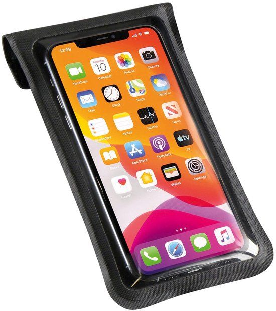 Klickfix Telefoontas Stuur Light M - Zwart - Waterdicht