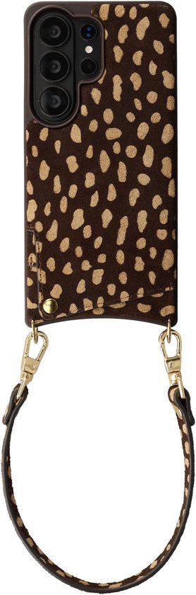 Selencia Hoesje - Geschikt voor Samsung Galaxy S26 Ultra - Real Leather Backcover met Pashouder - Fawn Chic