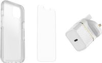 OtterBox Symmetry MagSafe Protection Bundle iPhone 13 Clear Case, Alpha Glass Screen Protector, UK 20W USB-C Charger