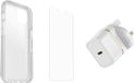 OtterBox Symmetry MagSafe Protection Bundle iPhone 13 Clear Case, Alpha Glass Screen Protector, UK 20W USB-C Charger