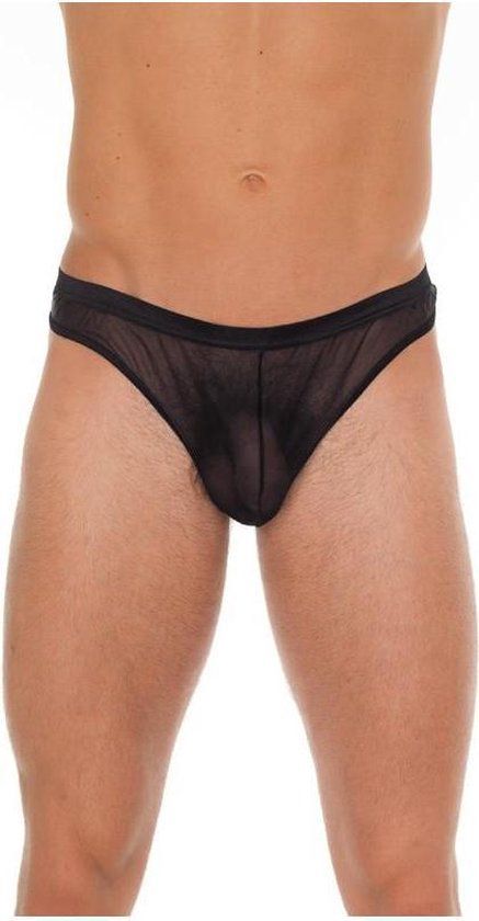 Rimba Amorable - Doorzichtige Zwarte String voor Mannen - One Size