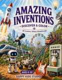 Amazing Inventions Discover & Color: Discover & Color 38 Amazing Inventions, Vehicles & Breakthroughs. A STEM Learning Adventure for Kids Ages 4–10