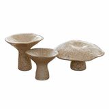 LOBERON Sierpaddenstoel set van 3 Safoura beige
