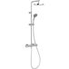 Jacob Delafon Thermostatische douchekolom SIMONE – douchekop 20 cm – handdouche 4 stralen – stroomregelaar – veiligheidsstop – 28,1 x 143,7 x 47 cm – verchroomde afwerking – E32849-CP