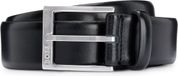 BOSS Leren Riem Elloy Sz35 Leather Belt W115 Black Zwart