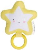 A Little Lovely Company Little Lovely Rammelaar Ster Junior 17 Cm Katoen Geel