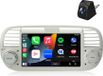 Junsun Fiat 500 (2007-2015) 7-inch autoradio met Android, GPS-navigatie, Wi-Fi, Bluetooth, RDS, DAB+ en KAM-functie
