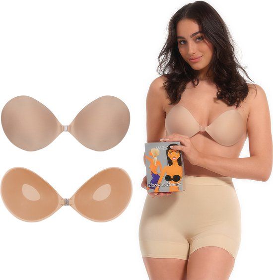 MAGIC Bodyfashion Backless Beauty Plak BH - Maat D - Caramel