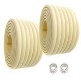 HIMRY KXD7002-2X Universele veiligheidsbuffer 4 m x 80 mm, zachte stootbescherming voor baby's en kinderen, sponskussen, kindveilig, soft-bescherming, anti-botsingsbumper, 2 x 2 m, crème