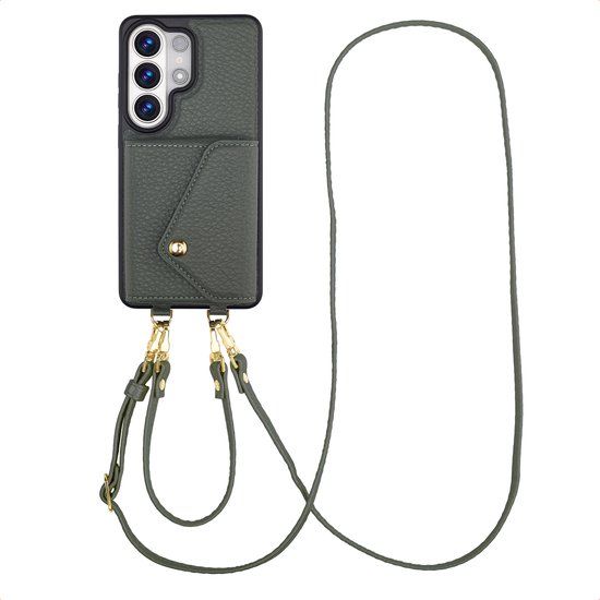 Selencia Sera Koordhoes met Pashouder Envelop voor Samsung Galaxy S26 Ultra - Sage Green