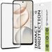 Techsuit Film de protection d'écran pour Honor 400 Smart 4G / X7d 4G / 400 Smart 5G / X7c / 200 Smart, Verre Trempé, Full Glue, 111D, Noir