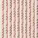 PartyDeco Drinkrietjes - papier - 20x - roze/goud strepen - 19,5 cm