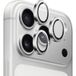 Blueo Metal Frame Glitter-beschermfolie voor de achtercamera van Apple iPhone 18 Pro / 18 Pro Max, gehard glas, zilverkleurig