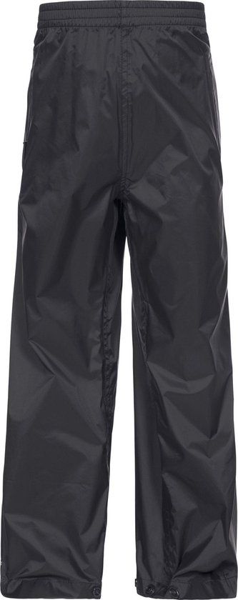 Trespass Kinderregenbroek Qikpac Pant - Unisex Kinderbroek die je kunt opvouwen, Zwart