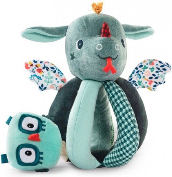 Lilliputiens Grijprammelaar Draakje Joe - Groen - 6+ maanden