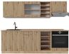 Vicco R-Line Complete keukeneenheid – 240 cm zonder werkblad Artisanaal eiken/Goudkraft eiken