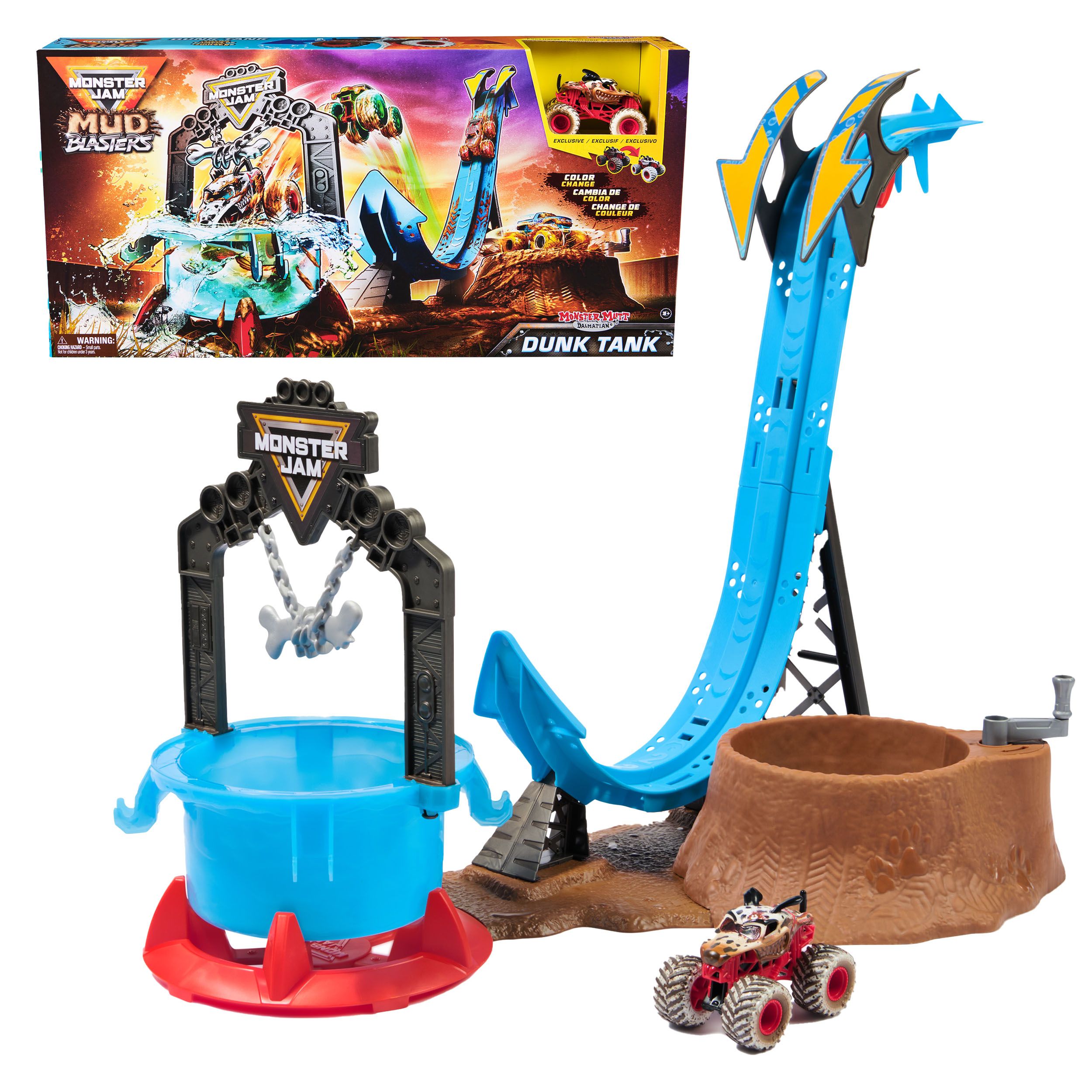 Spin Master Monster Jam - Mud Blasters - Monster Mutt Dalmation Truck Wash Speelset