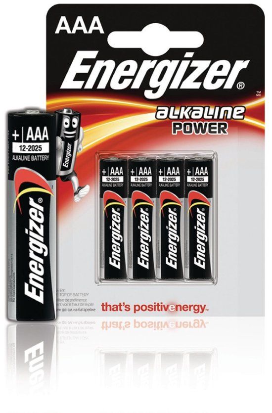 Energizer Alkaline Power AAA Batterij - 4 stuks