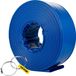 Tuyau d'évacuation 51 mm x 32 m tuyau plat en tissu pvc, tuyau d'évacuation robuste avec colliers de serrage