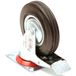 Tarsus Zwenkwiel met rem - 75 mm - Stalen velg - Massieve rubberband - 40 kg draagvermogen