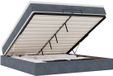 vidaXL Lit plateforme avec matelas 200x200cm velours gris foncé