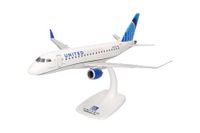 Herpa vlieguig model United Express Embraer E175 schaal 1:100 - Snap-Fit, voor verzamelaars, miniatuur deco, kunststof vliegtuig met standaard
