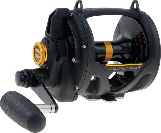 Penn Squall - 50VSW - Lever Drag 2speed - Reel - Zwart