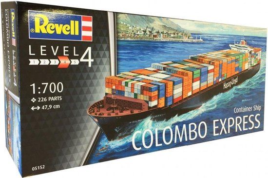 Revell 1:700 Container Ship COLOMBO EXPRESS Plastic Model Kit - 226 Parts