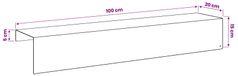 vidaXL Profil de jardin pour couverture, 10 pièces, 100 x 20 x 15 cm, acier galvanisé