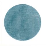 TT Home Vloerkleed Woonkamer Laagpolig Eenkleurig Modern Design Wasbaar Geel Gold, Kleur: Lichtblauw Turquoise, Maat:160 cm rond