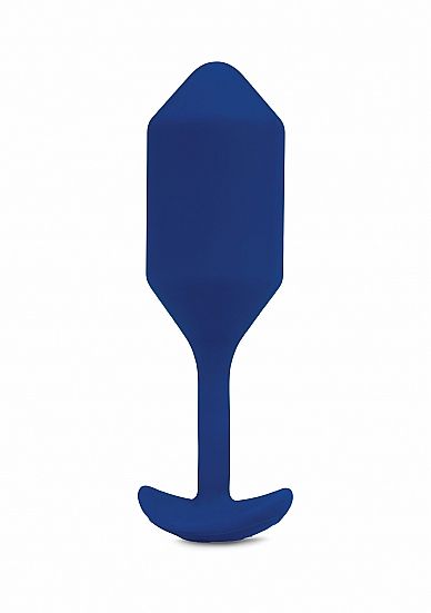 B-Vibe Vibrating Snug Plug 4 - Navy - Zwart