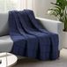 SERTA Zen Rest Rimpelbestendig volwassen zwaar gewogen deken gevuld met glaskralen, 148 inch x 72 inch), marine