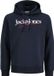 JACK&JONES - JJTOM SWEAT HOOD SN Heren Sweater XXL Katoen/Polyester Navy Blazer