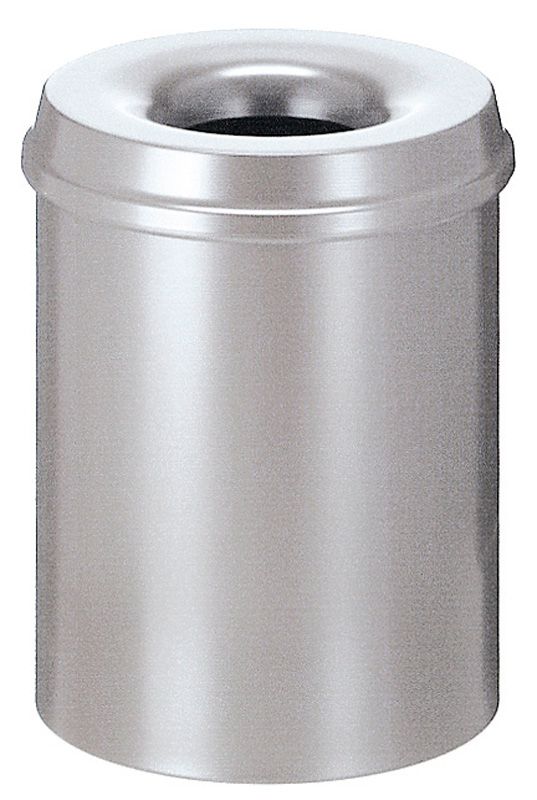 Vepa Bins VB 101500 afvalcontainer zilver metaal rond 26x26x36cm