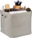Merkloos Relaxdays Opbergmand, Stof, Opvouwbaar, 33x33x33 cm, Speelgoedmand met Handvatten, Grijs