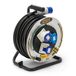 STAK Professionele industriële kabelhaspel, 33 meter, IP44, met kabel H07RN-F 3G2,5 mm², 2 CEE-stopcontacten + 1 Schuko, CEE-stekker 16 A, elektrische verlenging voor bouwplaats, camper, camping en
