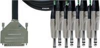 Cordial Intro Multicore D-Sub/jack symm 8-voudig, Rean stekker, 3,0m