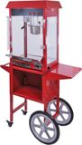 MonsterShop Monster Group BV Retro popcornmachine met kar - rood - 235ml - rvs hittelamp