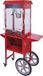 MonsterShop Monster Group BV Retro popcornmachine met kar - rood - 235ml - rvs hittelamp