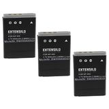 EXTENSILO Panda EXTENSILO 3 x accu compatibel met Traveler Slimline X5, X6 camera (800mAh, 3,7V, Li-Ion)