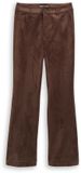 Tom Tailor Denim - Broek met uitlopende pijpen in suède-look - Maat S - cool dark brown