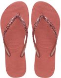 Havaianas Slim Glitter II Teenslippers Dames Roze - Rood