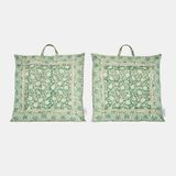 LOBERON Stoelkussen set van 2 Fleuronnes groen