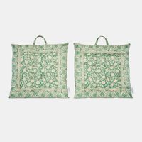 LOBERON Stoelkussen set van 2 Fleuronnes groen