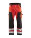 Blakläder 156618115599D100 broek met hoge zichtbaarheid, maat D100, rood/zwart