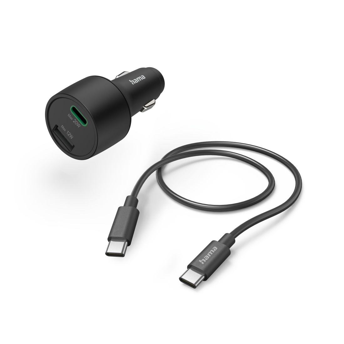 Hama Autolader - 32W - USB-C & USB-A - Zwart