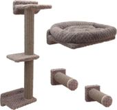 Kerbl Monte Alpi Klimwand voor Katten, 8-delig, Grijs